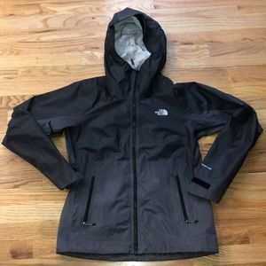 The North Face Black & Grey Rain/Wind Coat, Medium